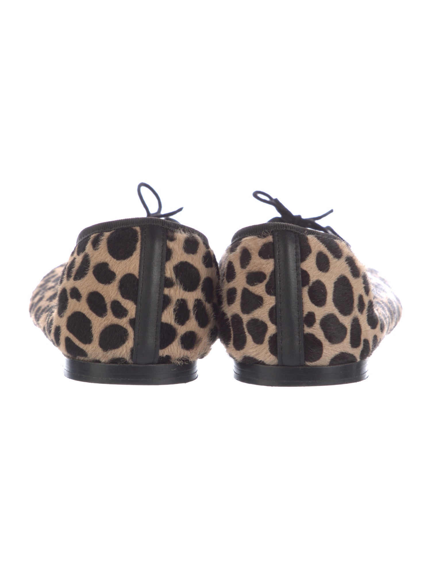 Repetto Leather Animal Print Flats